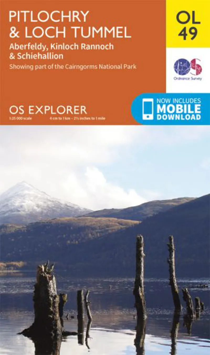 OS Explorer Map 49 - Pitlochry and Loch Tummel